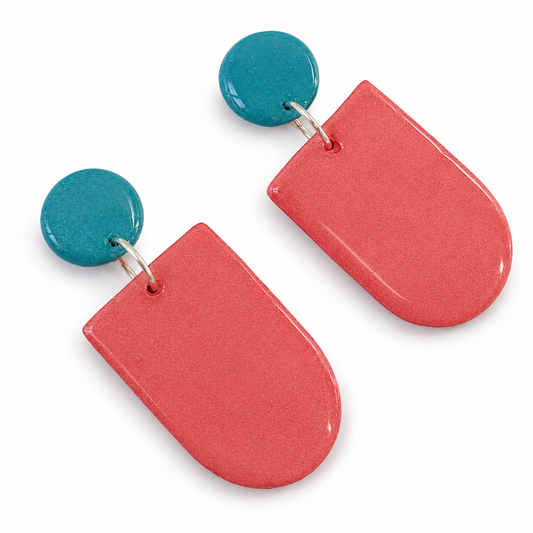 Arch Drop - Teal & Coral