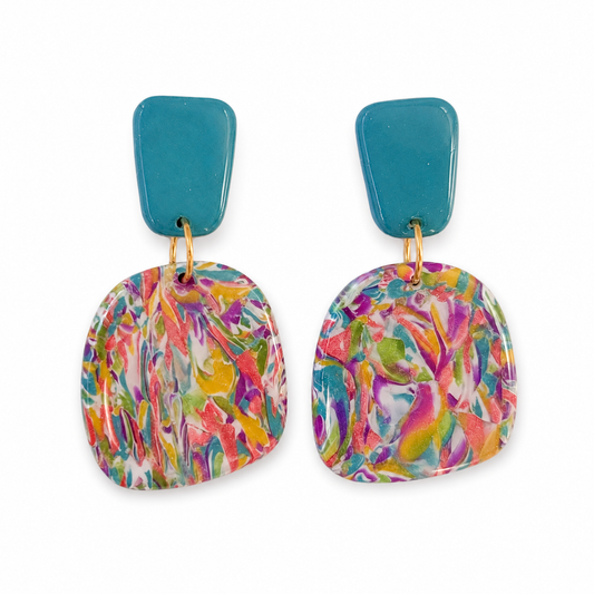 Strand Drop - Teal & Marbled