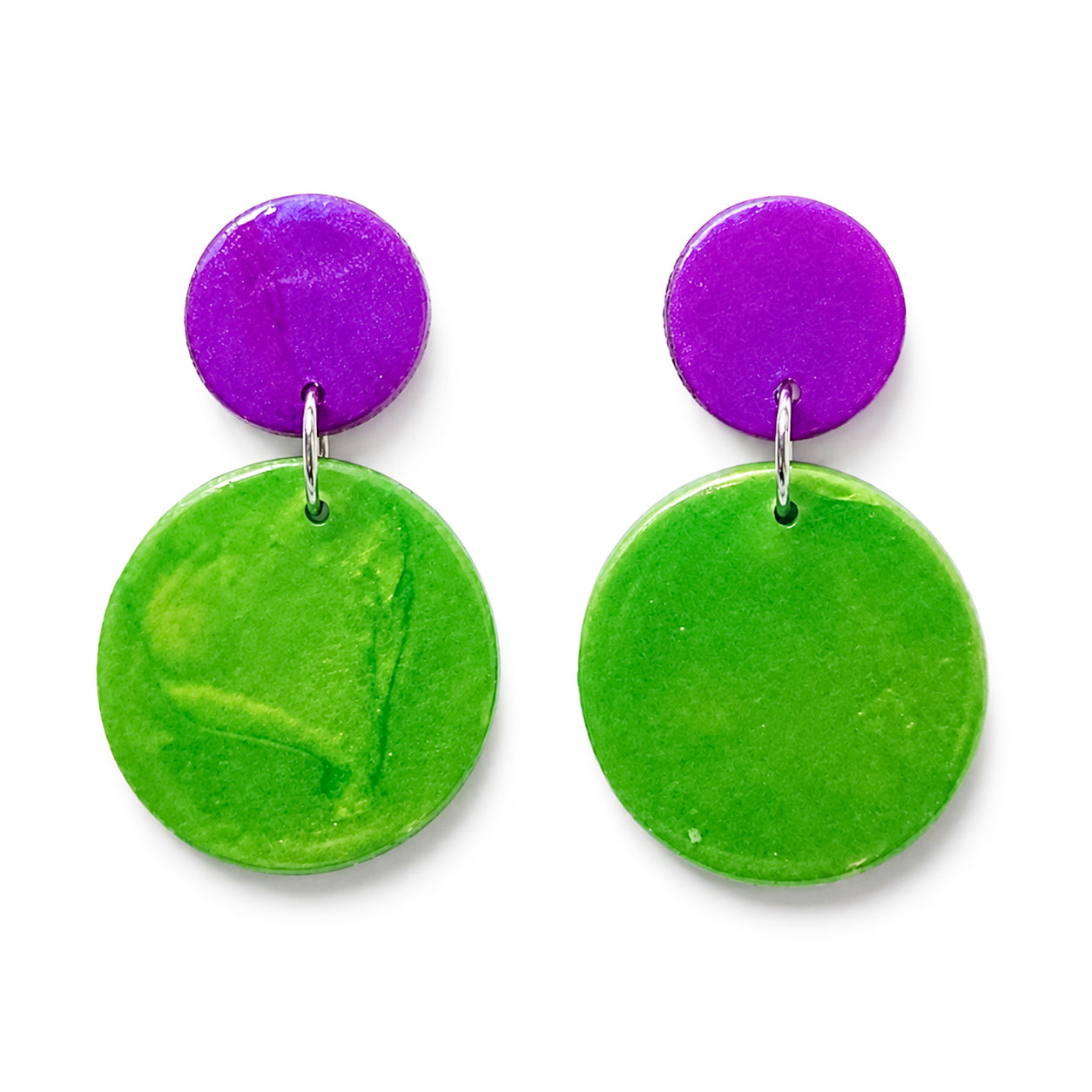 Pebble Drop - Purple & Green