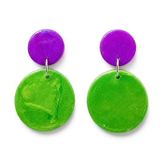Pebble Drop - Purple & Green