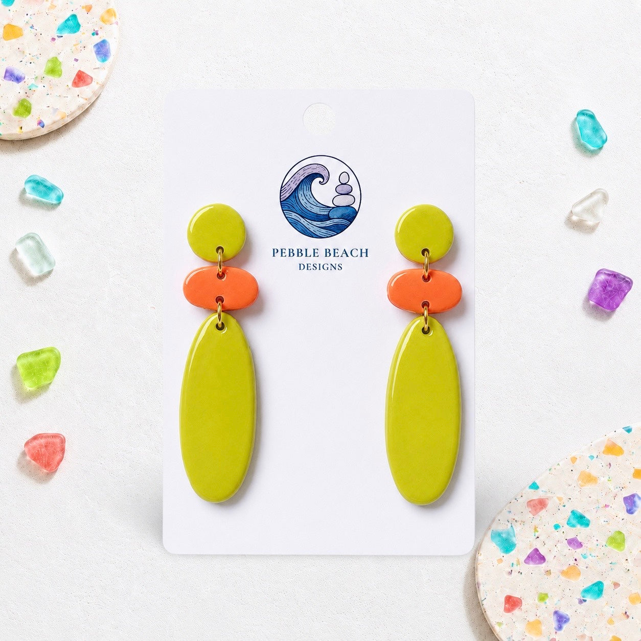 Sunbeam Drop - Green & Orange