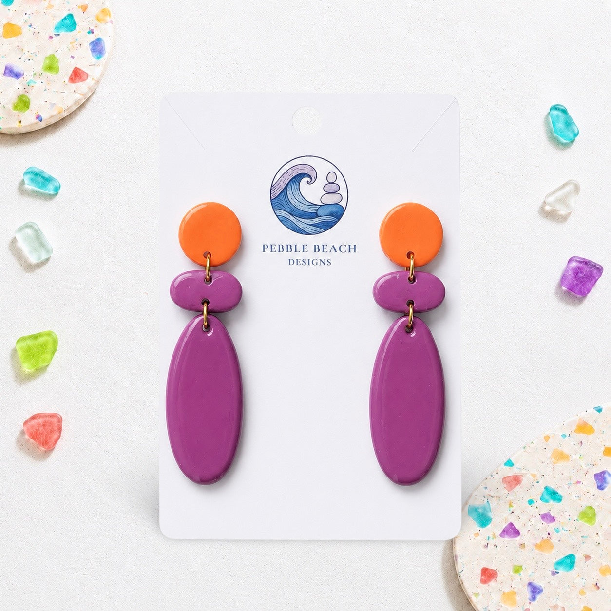 Sunbeam Drop - Orange & Purple