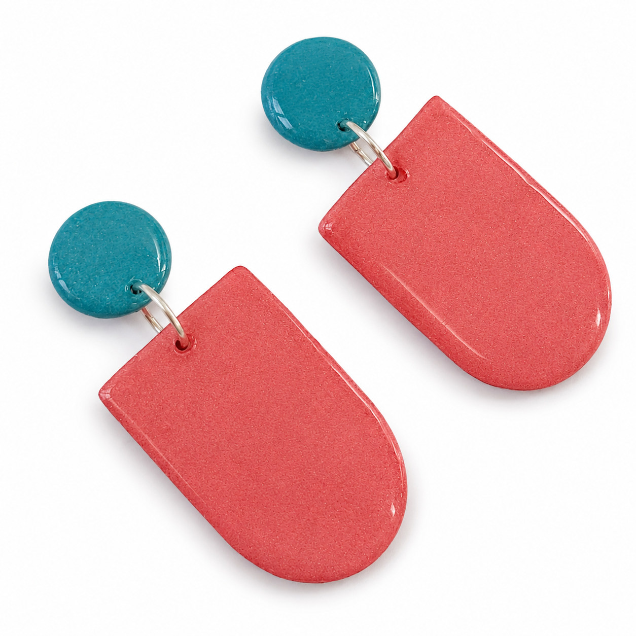 Arch Drop - Teal & Coral