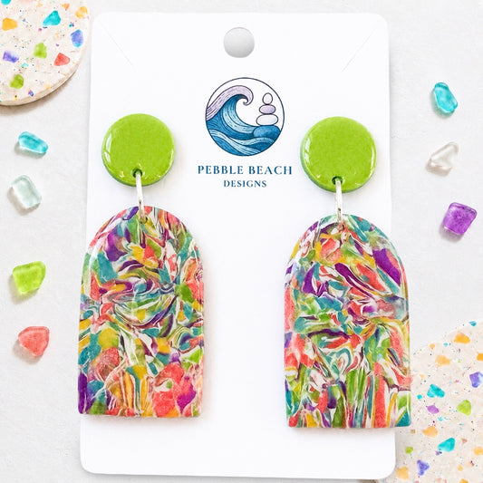 Arch Drop - Green & Marbled