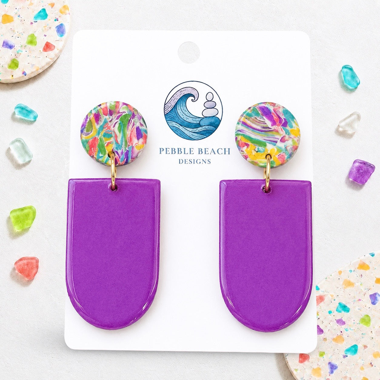 Arch Drop - Marbled & Purple