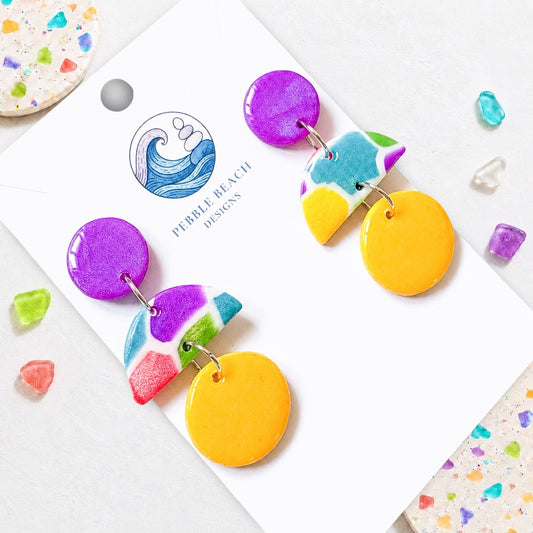 Mini RockPool Drop - Purple, Mosaic & Yellow