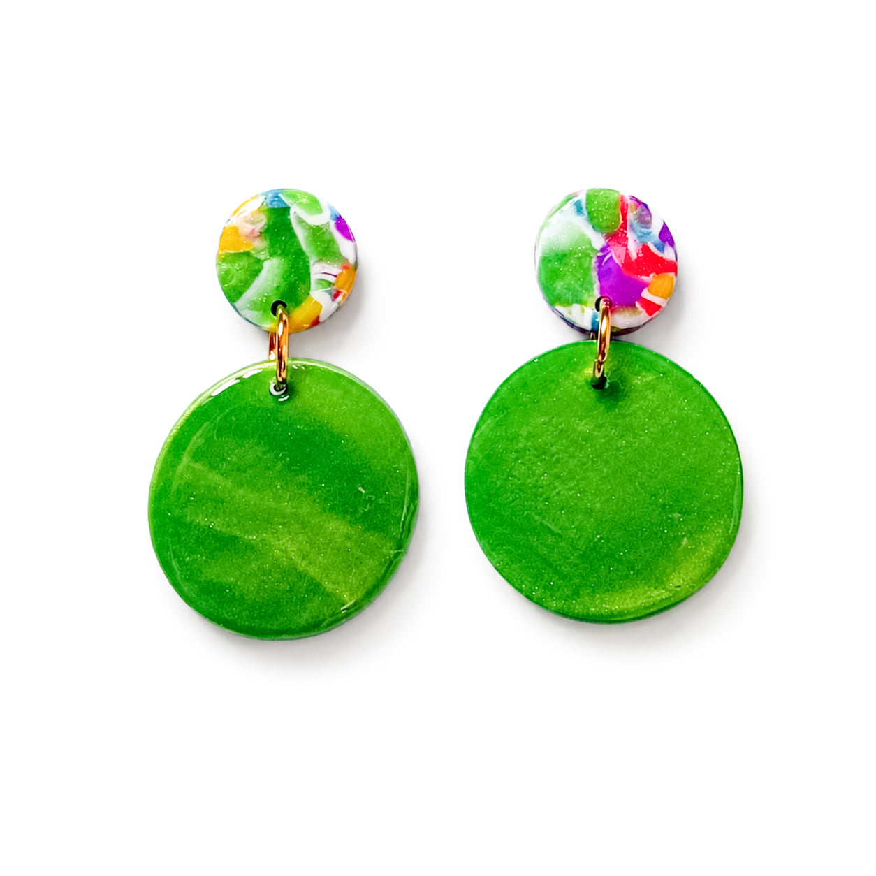 Pebble Drop - Marbled & Green