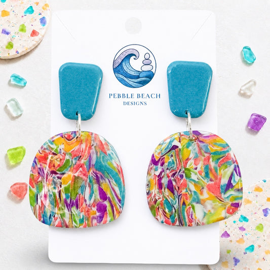 Strand Drop - Teal & Marbled