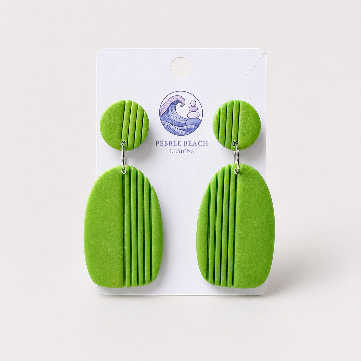 Deckchair Drop Earrings - Green