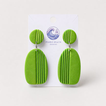 Deckchair Drop Earrings - Green