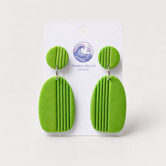 Deckchair Drop Earrings - Green