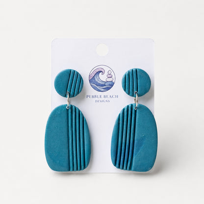Deckchair Drop Earrings - Teal
