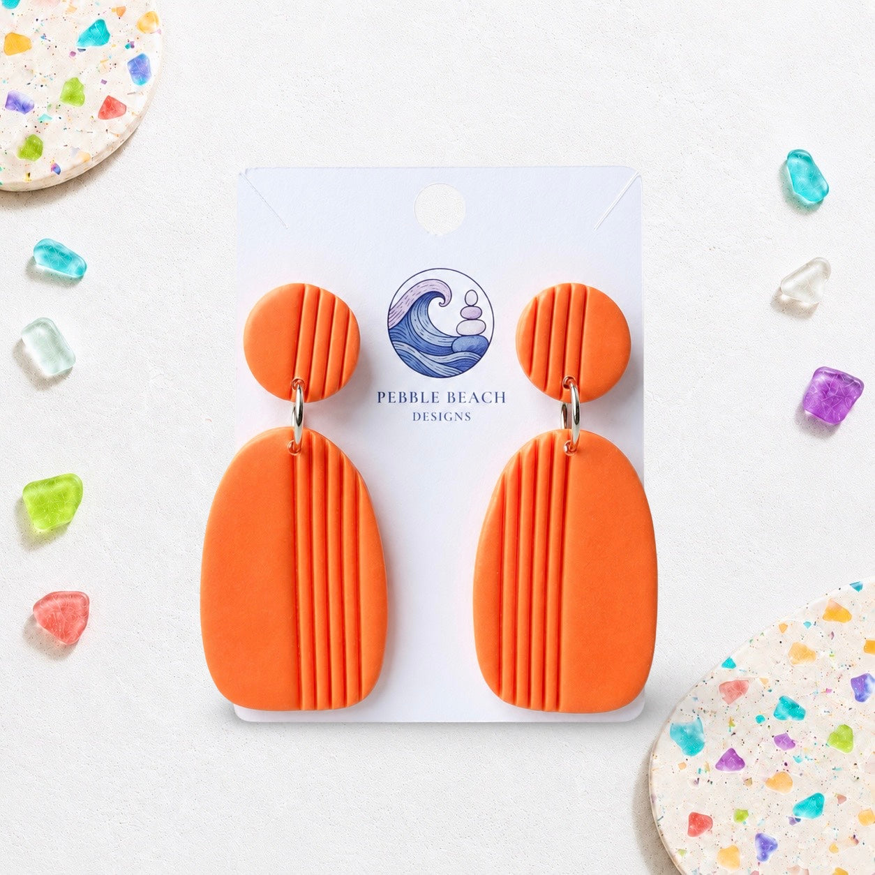 Deckchair Drop Earrings - Orange