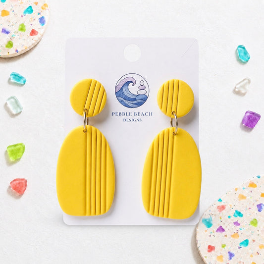 Deckchair Drop Earrings - Yellow
