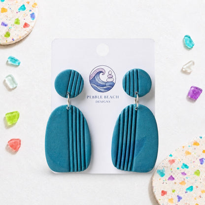 Deckchair Drop Earrings - Teal