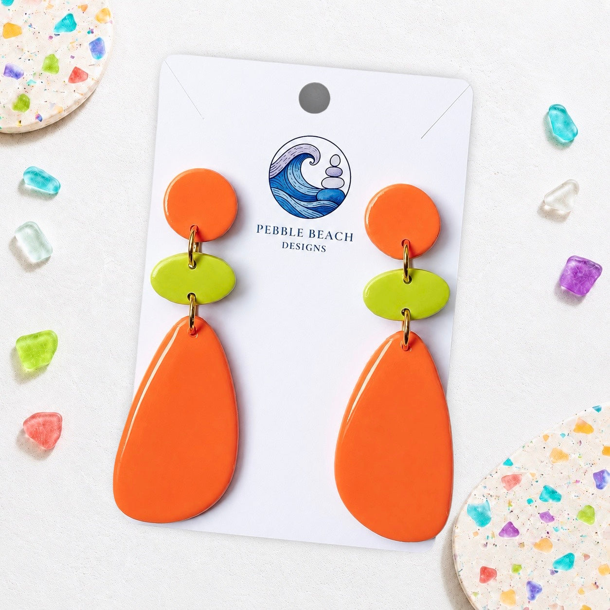 Shoreline  Drop - Orange & Lime